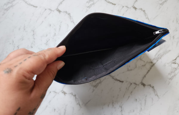 Blue Hand Printed Travel Bag - Measina Treasures of Samoa