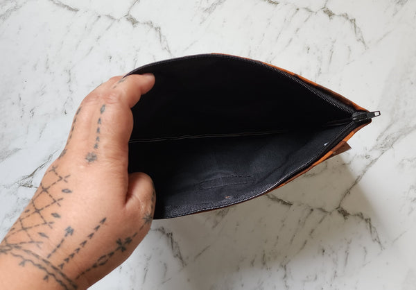 Brown Hand Painted Travel Bag - Measina Treasures of Samoa