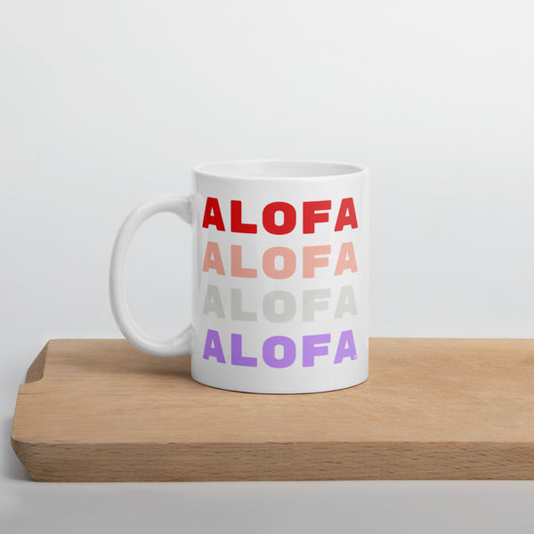 Alofa Love White glossy mug - Measina Treasures of Samoa