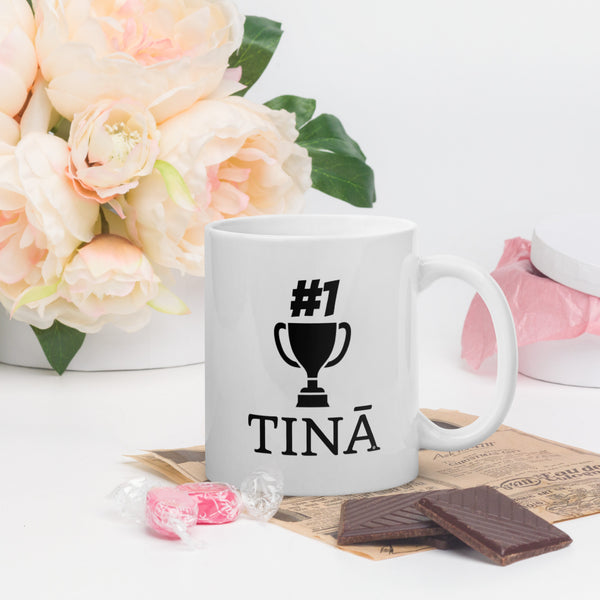 #1 Tina/Mum White glossy mug - Measina Treasures of Samoa