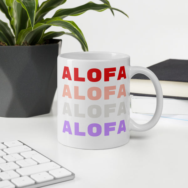 Alofa Love White glossy mug - Measina Treasures of Samoa