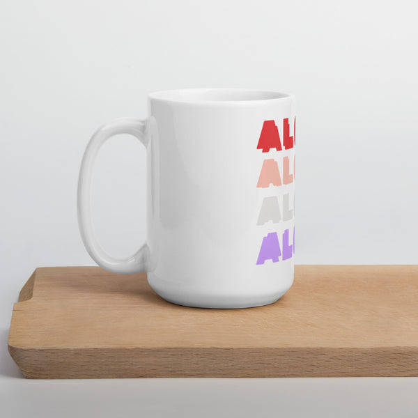Alofa Love White glossy mug - Measina Treasures of Samoa