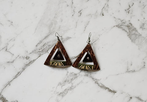 Triangle Coconut Earrings - Measina Treasures of Samoa