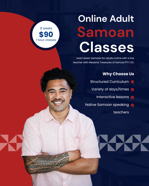 Adult Samoan Online Language Class 1A - Measina Treasures of Samoa