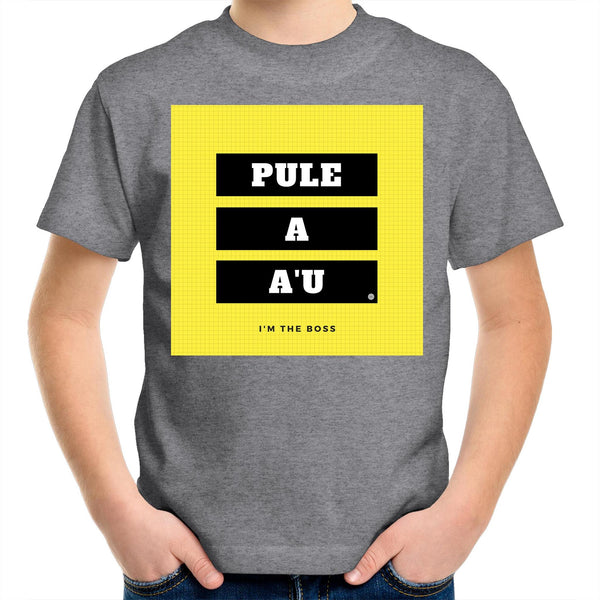 Pule A A'u - I Am the Boss Kids Youth Crew T-Shirt - Measina Treasures of Samoa