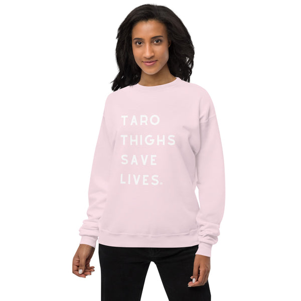 Taro Thighs Save Lives fleece sweatshirt USA - Measina Treasures of Samoa