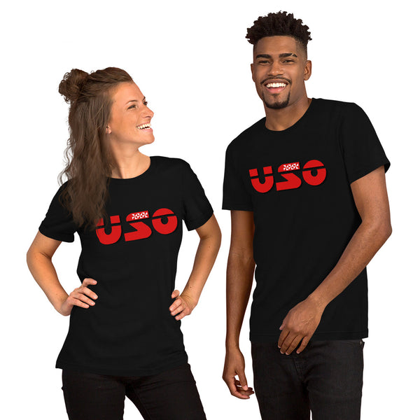 USO Short-Sleeve Unisex T-Shirt USA - Measina Treasures of Samoa