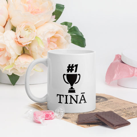 #1 Tina/Mum White glossy mug - Measina Treasures of Samoa